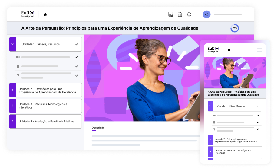 Plataforma de treinamento corporativo.
